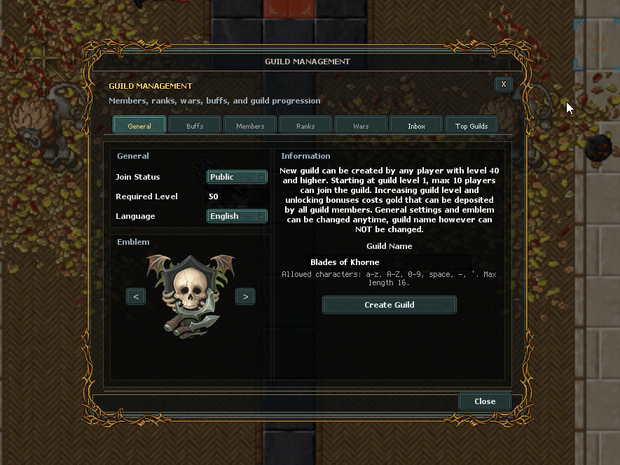 Guilds and Guild Progression